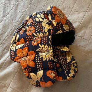 Free People Floral Quilted Hat - Orange and Gold